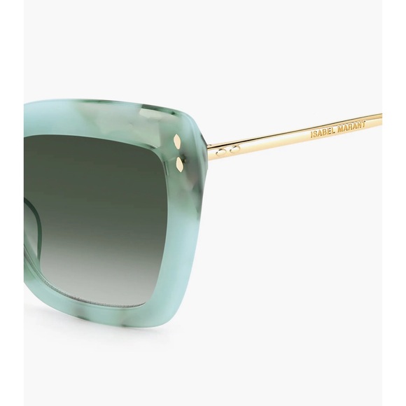 Isabel Marant Green & Gold Metal Gradient Sunglass - Picture 2 of 5